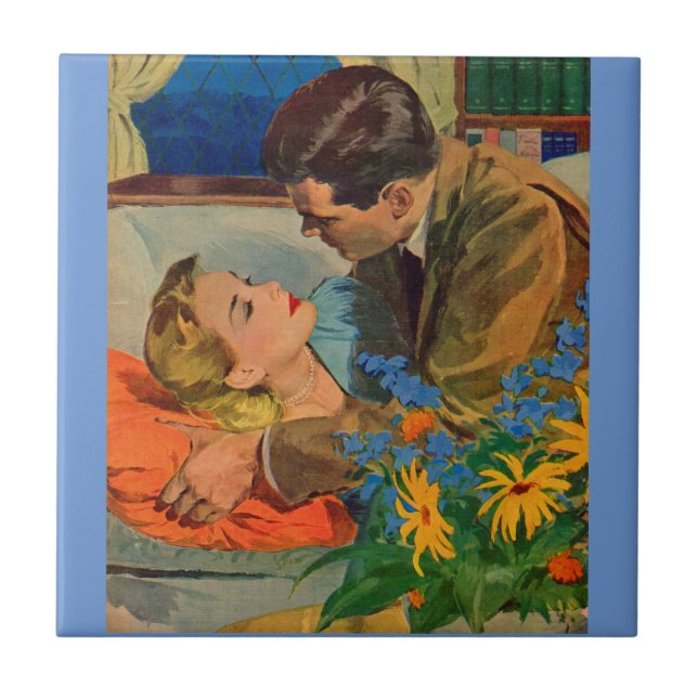 Azulejo De Cerámica Amantes enamorados (Frente)