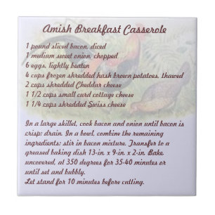 Azulejo De Cerámica Amish Breakfast Casserole