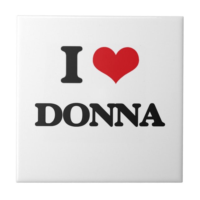 Azulejo De Cerámica Amo a Donna (Frente)