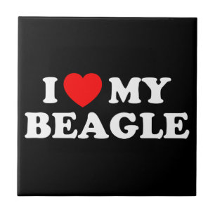 Azulejo De Cerámica Amo mi Beagle Tile