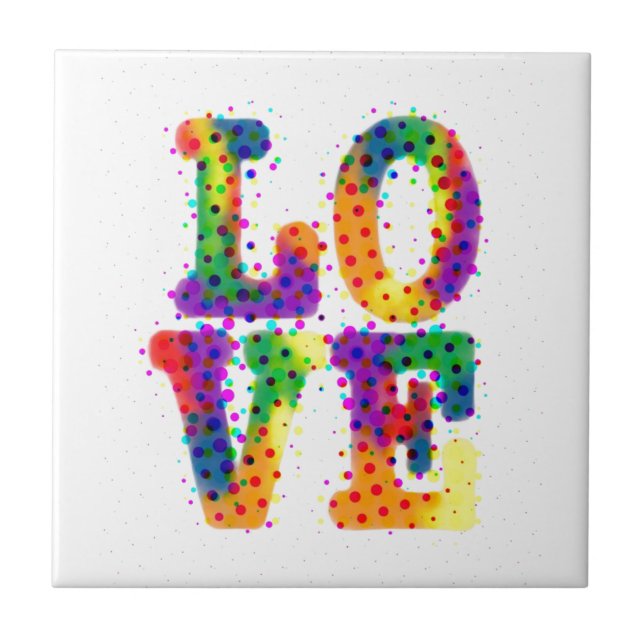 Azulejo De Cerámica Amor de semitono (Frente)