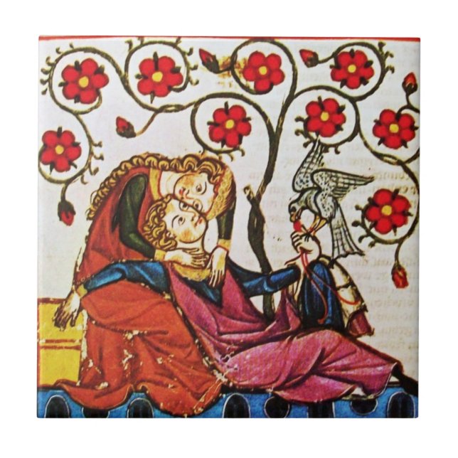 Azulejo De Cerámica AMOR ETÉRNO, blanco (Frente)