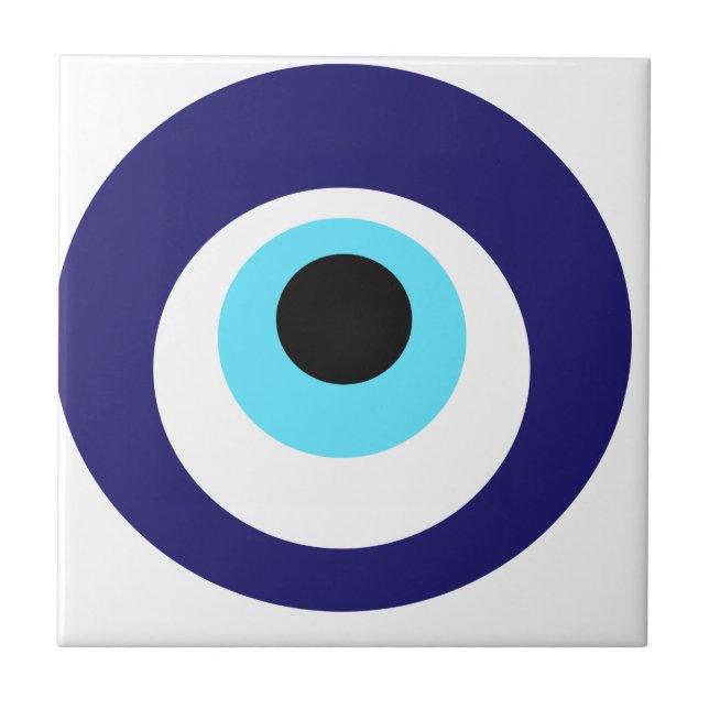 Azulejo De Cerámica Amuleto de Nazar (boncuğu de Nazar) (Frente)