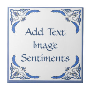 Azulejo De Cerámica Añadir mosaico de texto, aspecto holandés, persona