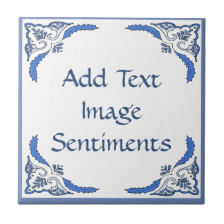 Azulejo De Cerámica Añadir mosaico de texto, aspecto holandés, persona