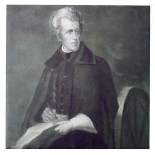 Azulejo De Cerámica Andrew Jackson, 7mo Presidente de los Estados