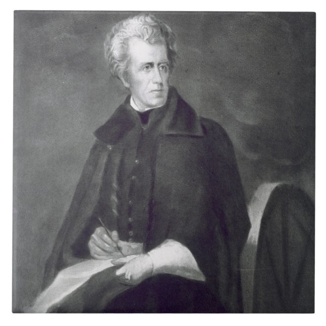 Azulejo De Cerámica Andrew Jackson, 7mo Presidente de los Estados (Frente)