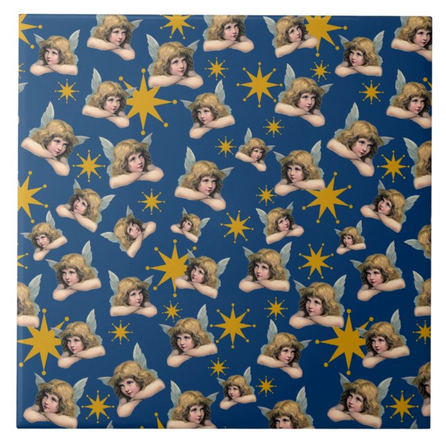 Azulejo De Cerámica Ángel de cosecha personalizado (Frente)