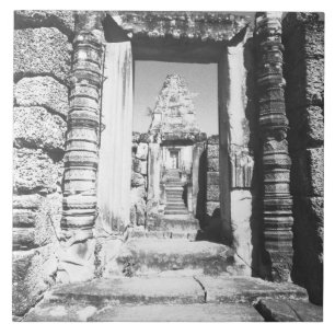 Azulejo De Cerámica Angkor Camboya, templo previo a la rebelión