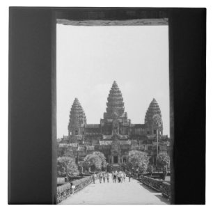 Azulejo De Cerámica Angkor Camboya, vista de la puerta de Angkor Wat 2