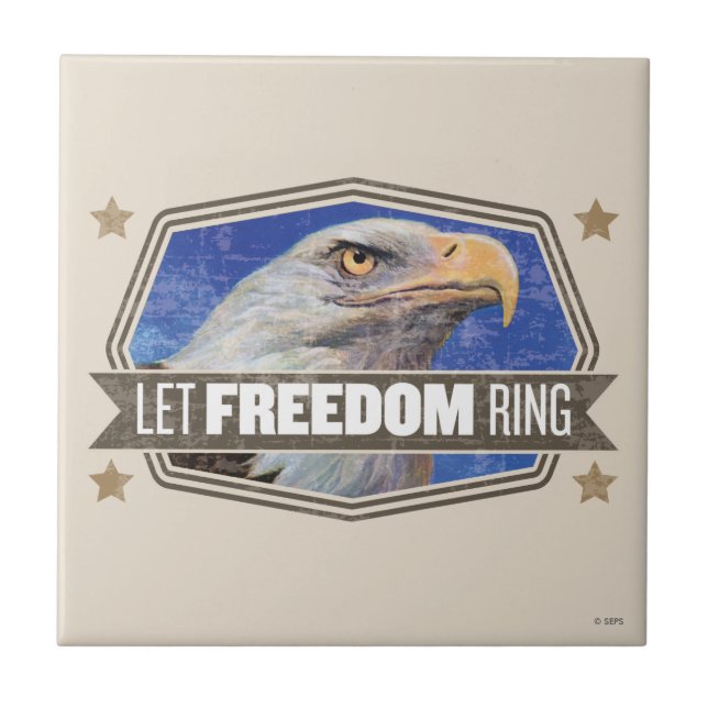 Azulejo De Cerámica Anillo de la libertad Eagle-Let (Frente)