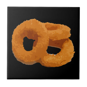 Azulejo De Cerámica Anillos de cebolla para alimentos Glitch