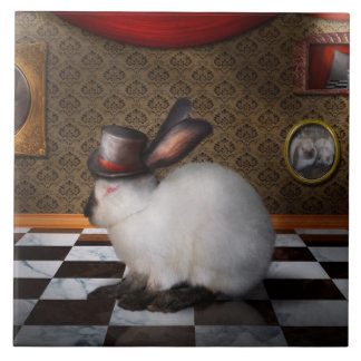Azulejo De Cerámica Animal - El Conejo - Versión Invertida