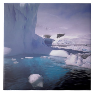 Azulejo De Cerámica Antártida. Paisajes de hielo antártico 2