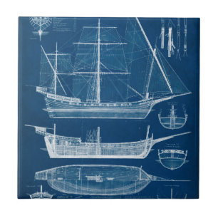 Azulejo De Cerámica Antígono plan de barco I