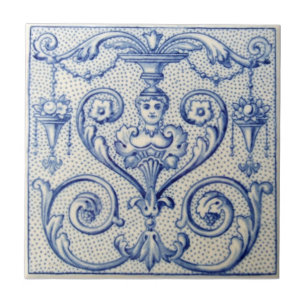 Azulejo De Cerámica Antigüedad Transferware de la reproducción VT002