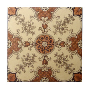 Azulejo De Cerámica Antigüedad Transferware de la reproducción VT003