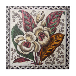 Azulejo De Cerámica Antigüedad Transferware de la reproducción VT003