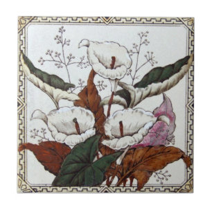 Azulejo De Cerámica Antigüedad Transferware de la reproducción VT003