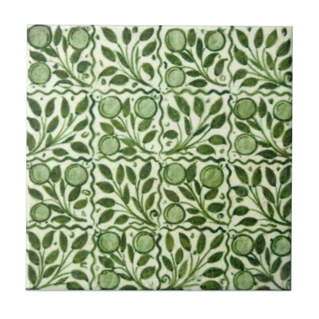 Azulejo De Cerámica Antigüedad Transferware de la reproducción VT0060 (Frente)