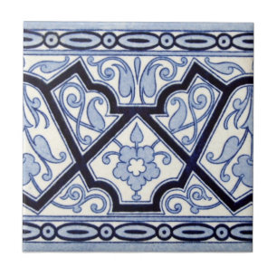 Azulejo De Cerámica Antigüedad Transferware de la reproducción VT007