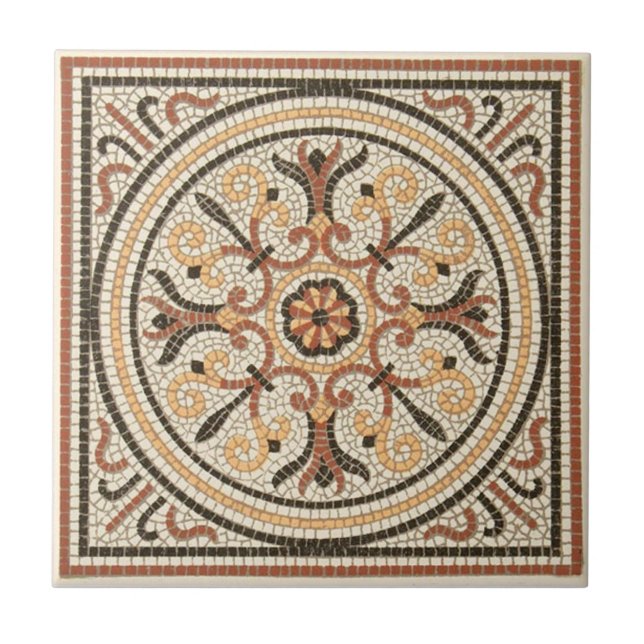 Azulejo De Cerámica Antigüedad Transferware de la reproducción VT0075 (Frente)