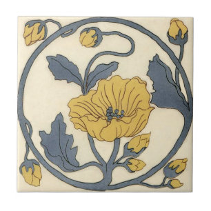 Azulejo De Cerámica Antigüedad Transferware de la reproducción VT008