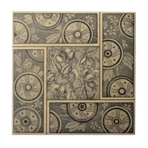 Azulejo De Cerámica Antigüedad Transferware de la reproducción VT0083