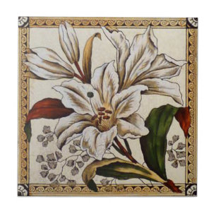 Azulejo De Cerámica Antigüedad Transferware de la reproducción VT009