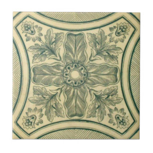 Azulejo De Cerámica Antigüedad Transferware de la reproducción VT009
