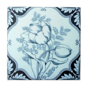 Azulejo De Cerámica Antigüedad Transferware de la reproducción VT010