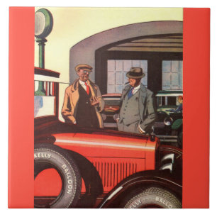 Azulejo De Cerámica Anuncio de neumáticos de Kelly Springfields de los