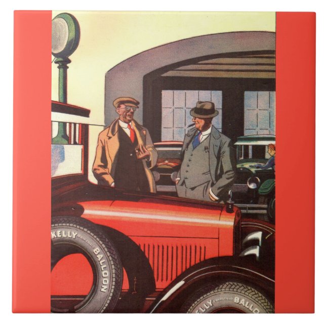 Azulejo De Cerámica Anuncio de neumáticos de Kelly Springfields de los (Frente)