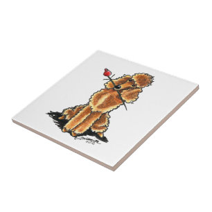 Azulejo De Cerámica Apricot Poodle SValentines