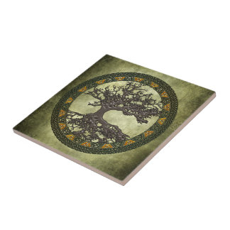 Azulejo De Cerámica Árbol celta de la vida