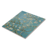 Azulejo De Cerámica Árbol de almendras en floración por Vincent Van Go<br><div class="desc">Ramas de un árbol de almendros en flor de Vincent Van Gogh arte de época sobre productos de Zazilicious</div>