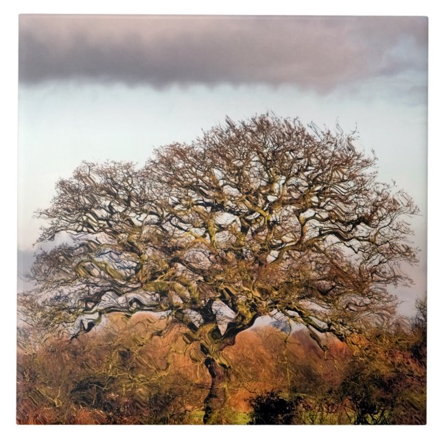 AZULEJO DE CERÁMICA ÁRBOL DE INVIERNO (Frente)