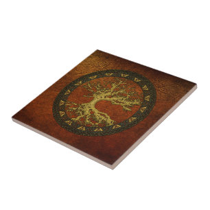 Azulejo De Cerámica Árbol de la vida antiguo