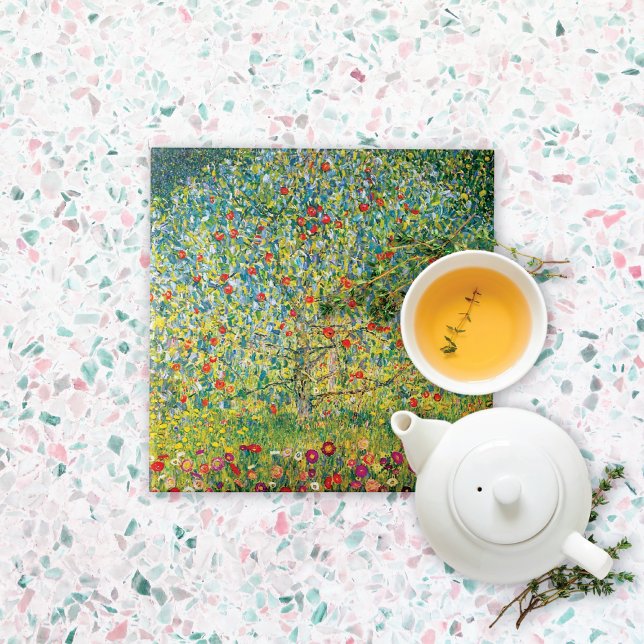 Azulejo De Cerámica Árbol de manzanas por Gustav Klimt (Subido por el creador)