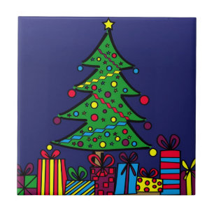 Azulejo De Cerámica árbol de Navidad