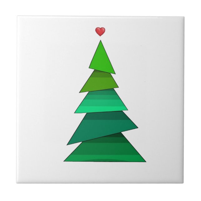 Azulejo De Cerámica Árbol del corazón (Frente)