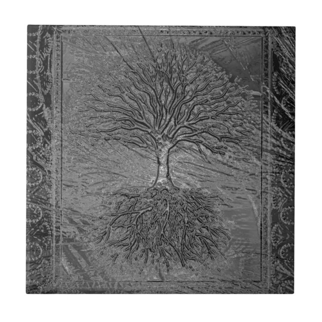 Azulejo De Cerámica Árbol del cromo de la vida (Frente)