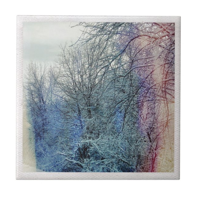 Azulejo De Cerámica Árboles de invierno (Frente)