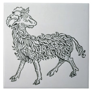 Azulejo De Cerámica Aries (el espolón) un ilustracion del 'Poeticon