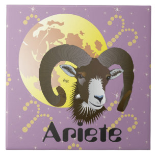 Azulejo De Cerámica Ariete 21 al marzo 20 Tiles Aprile