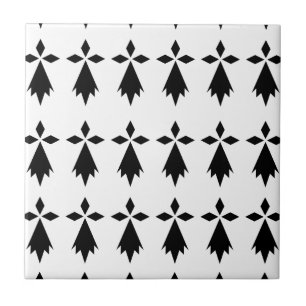 Azulejo De Cerámica armiño bandera Bretaña