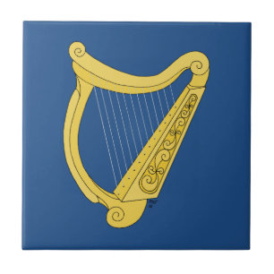 Azulejo De Cerámica Arpa irlandesa