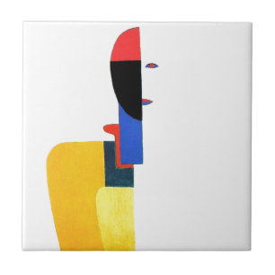 Azulejo De Cerámica Arte abstracto del torso de la mujer