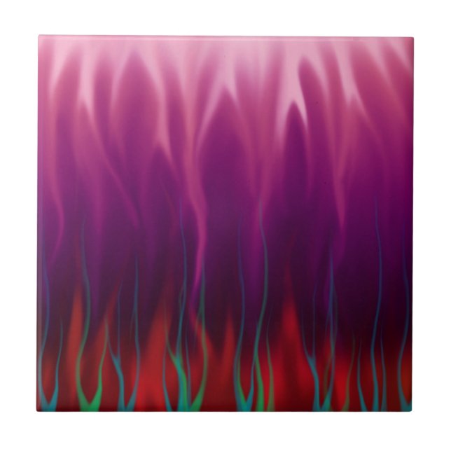 Azulejo De Cerámica Arte abstracto - Fuego - Llamas (Frente)
