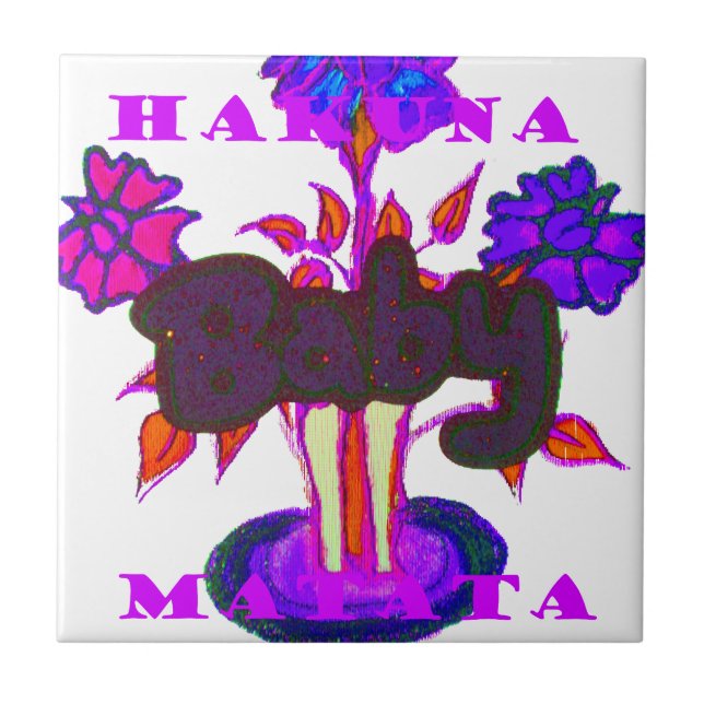 Azulejo De Cerámica Arte cardíaco keniano: Amo a Kenia (Frente)